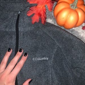 Columbia fleece zip up gray